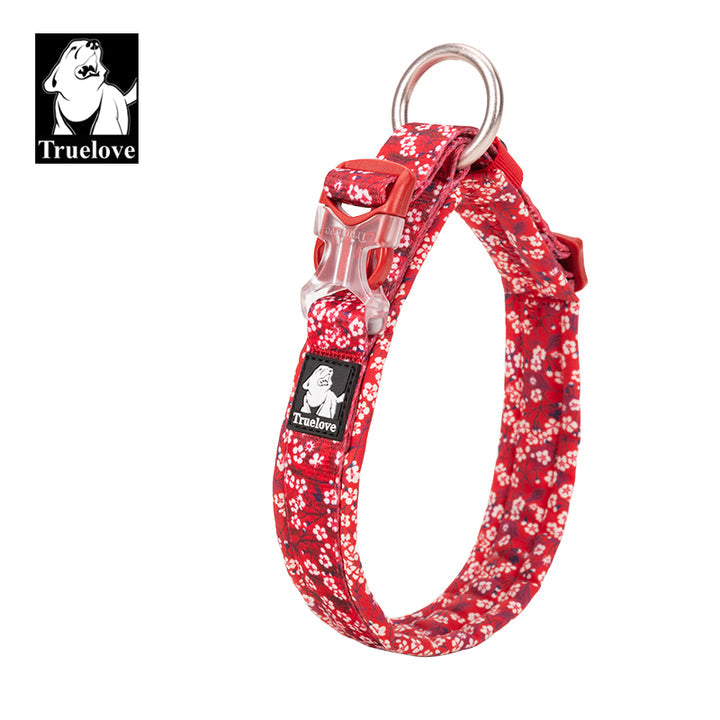 Floral Pet Collar Red 3XL