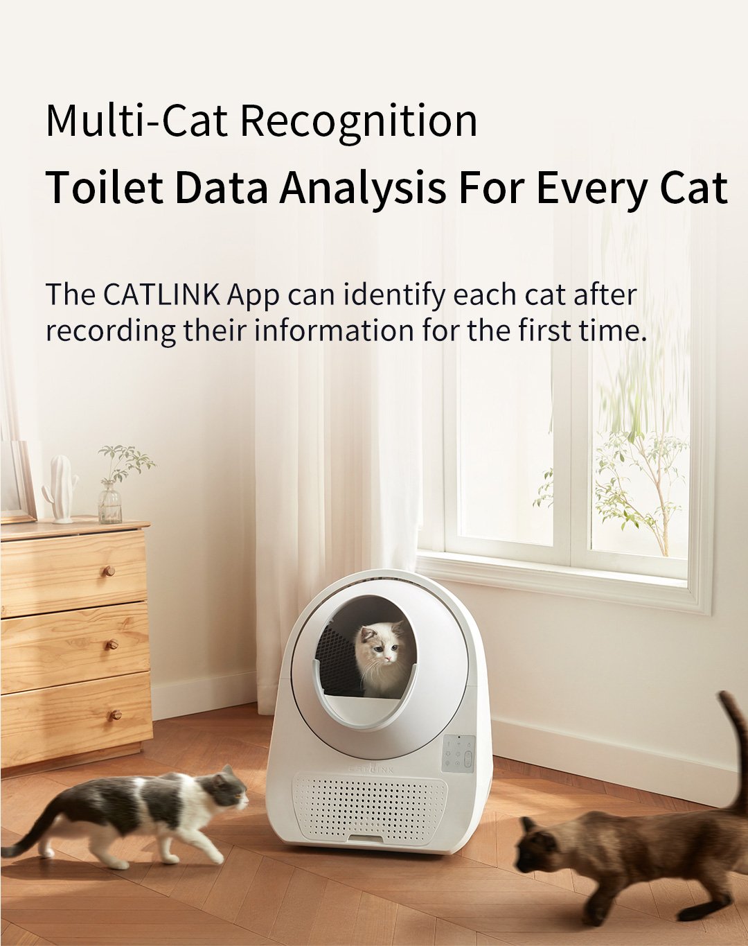 CATLINK Scooper Smart Self-Cleaning Cat Litter Box- Standard Pro White