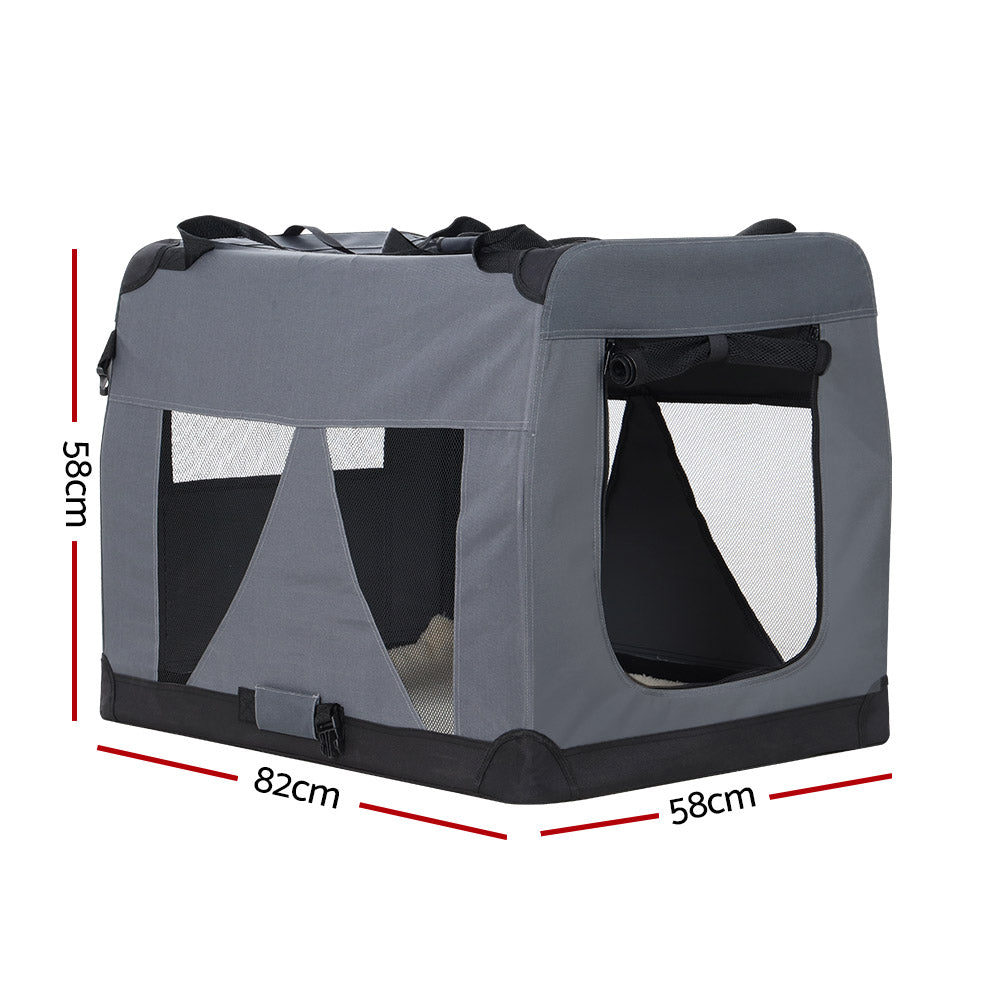 i.Pet Pet Carrier Soft Crate Dog Cat Travel 82x58CM Portable Foldable Pet Bag XL