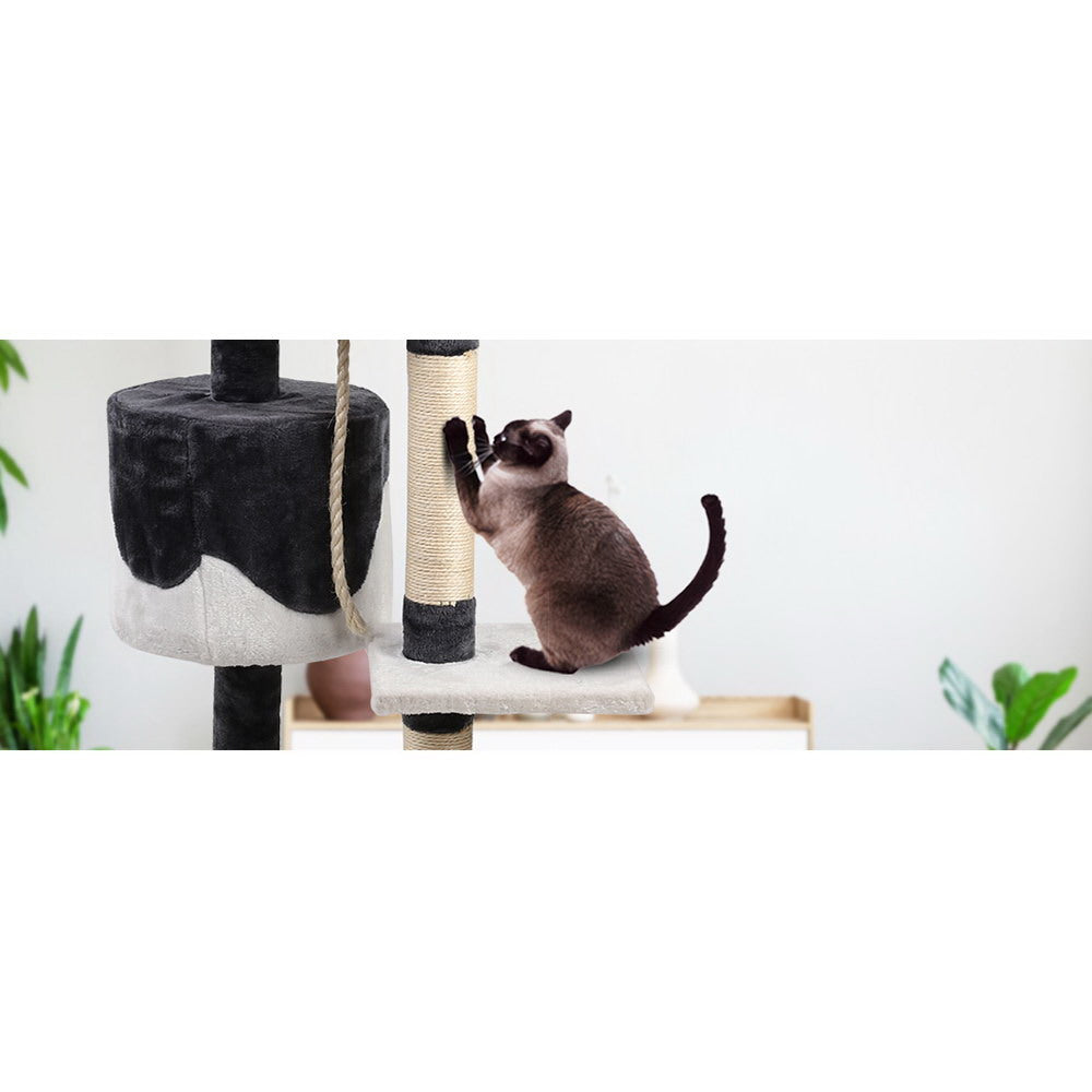 i.Pet Cat Tree 112cm Tower Scratching Post Scratcher Wood Condo House Furniture