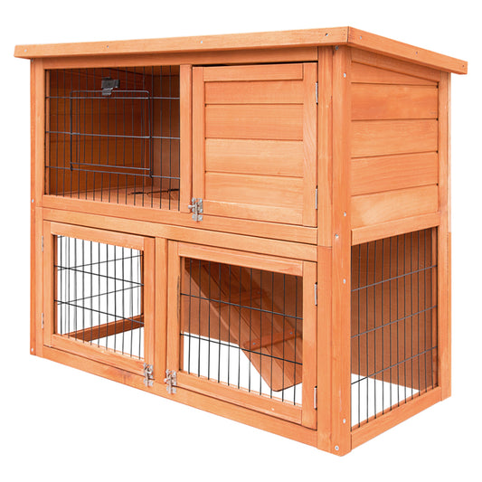 i.Pet Chicken Coop 88cm x 40cm x 76cm Rabbit Hutch Large House Run Wooden Cage Outdoor