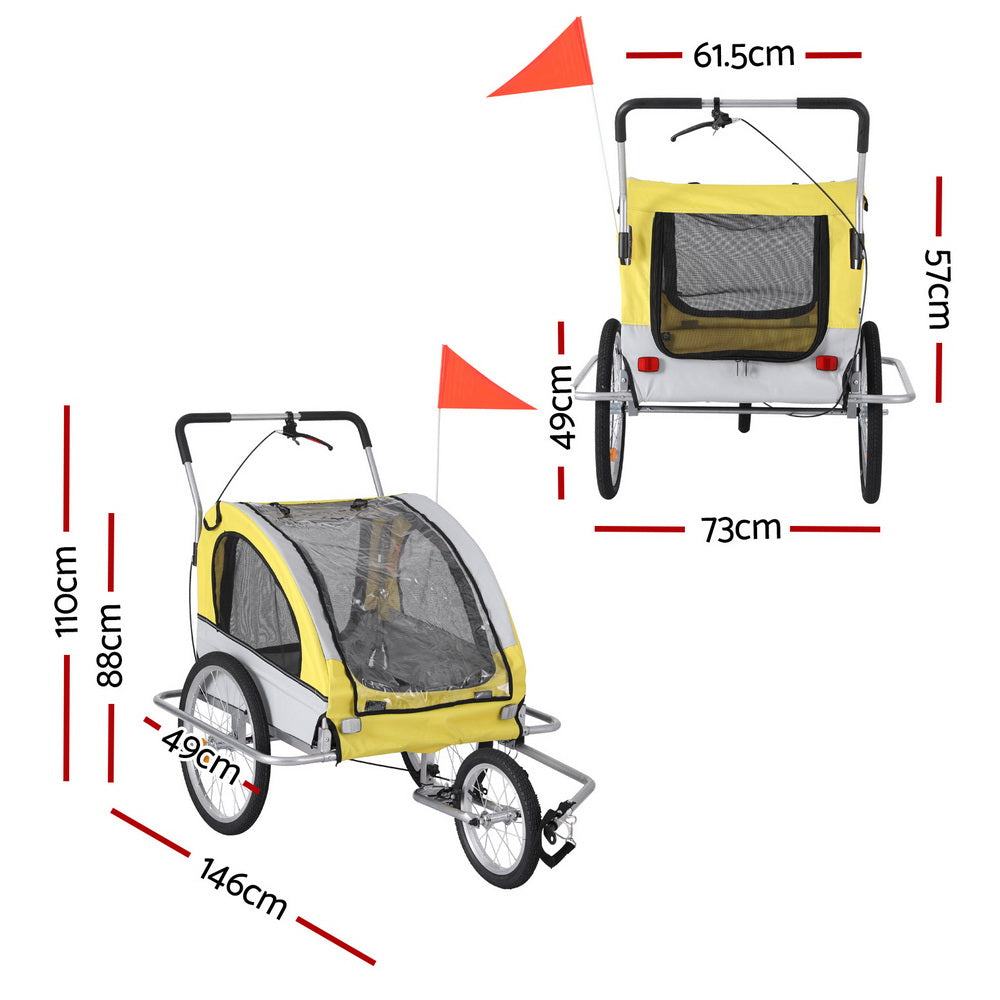 i.Pet Pet Bike Trailer Dog Stroller Pet Pram Bicycle Large Travel Cycling Foldable