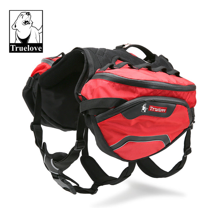 Dog Harness Backpack Red M