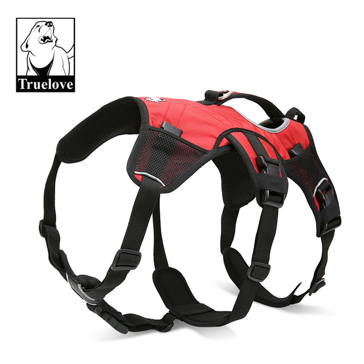 Dog Harness Backpack Red M