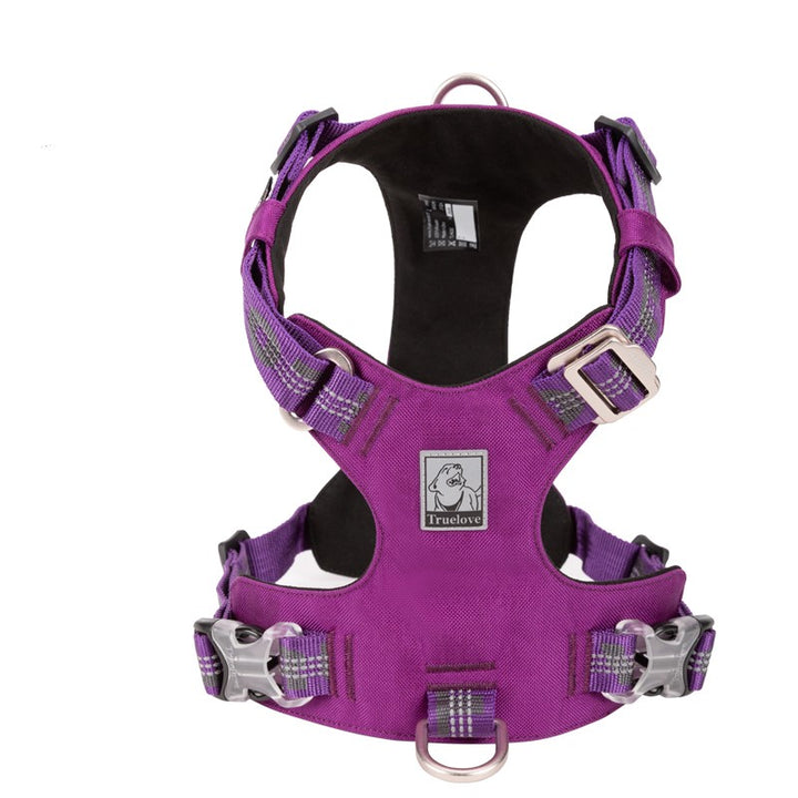 Lightweight 3M reflective Dog Harness Purple L