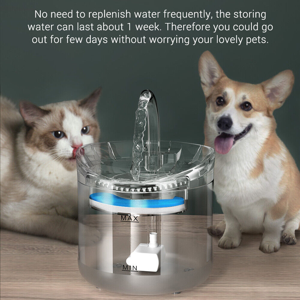 8PCS Filter Electric Pet Water Fountain Automatic Sensor Drinking Dispenser Filter