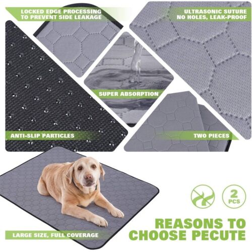 100X70cm Washable Multi-layer Pet Dog Pee Pad Reusable Cat Puppy Training Wee Absorbent Mat Pads Bed