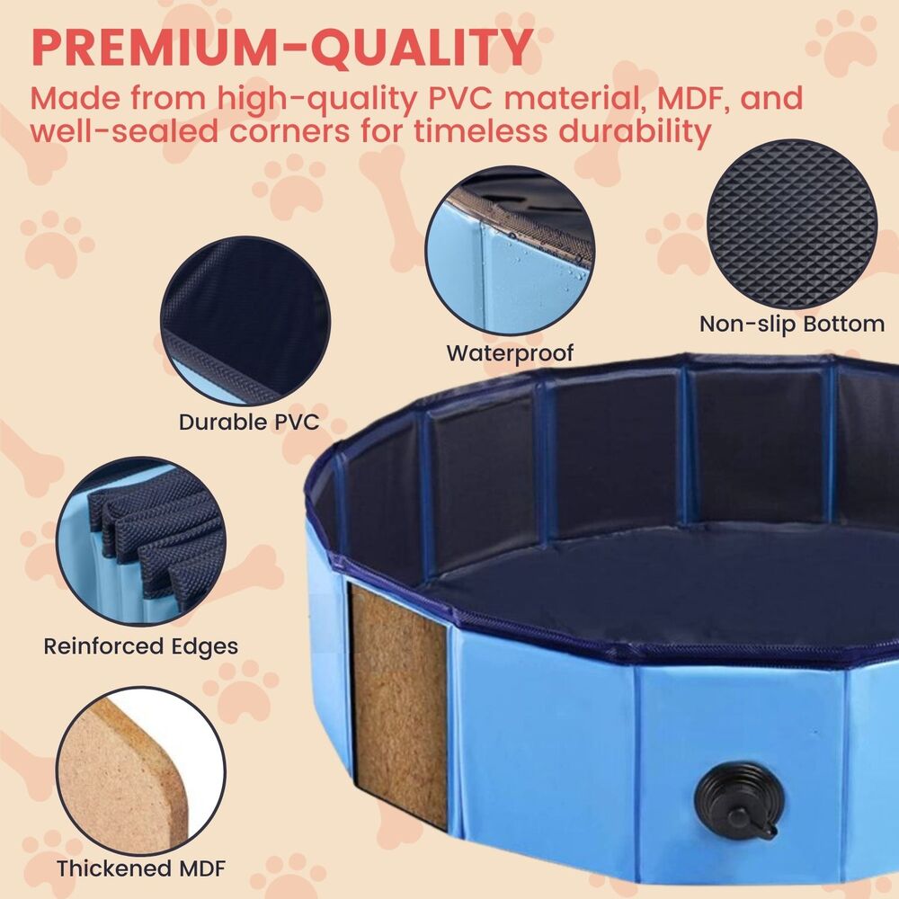 Pet Pool Dog Pool 120cm*30cm XL Blue Circle