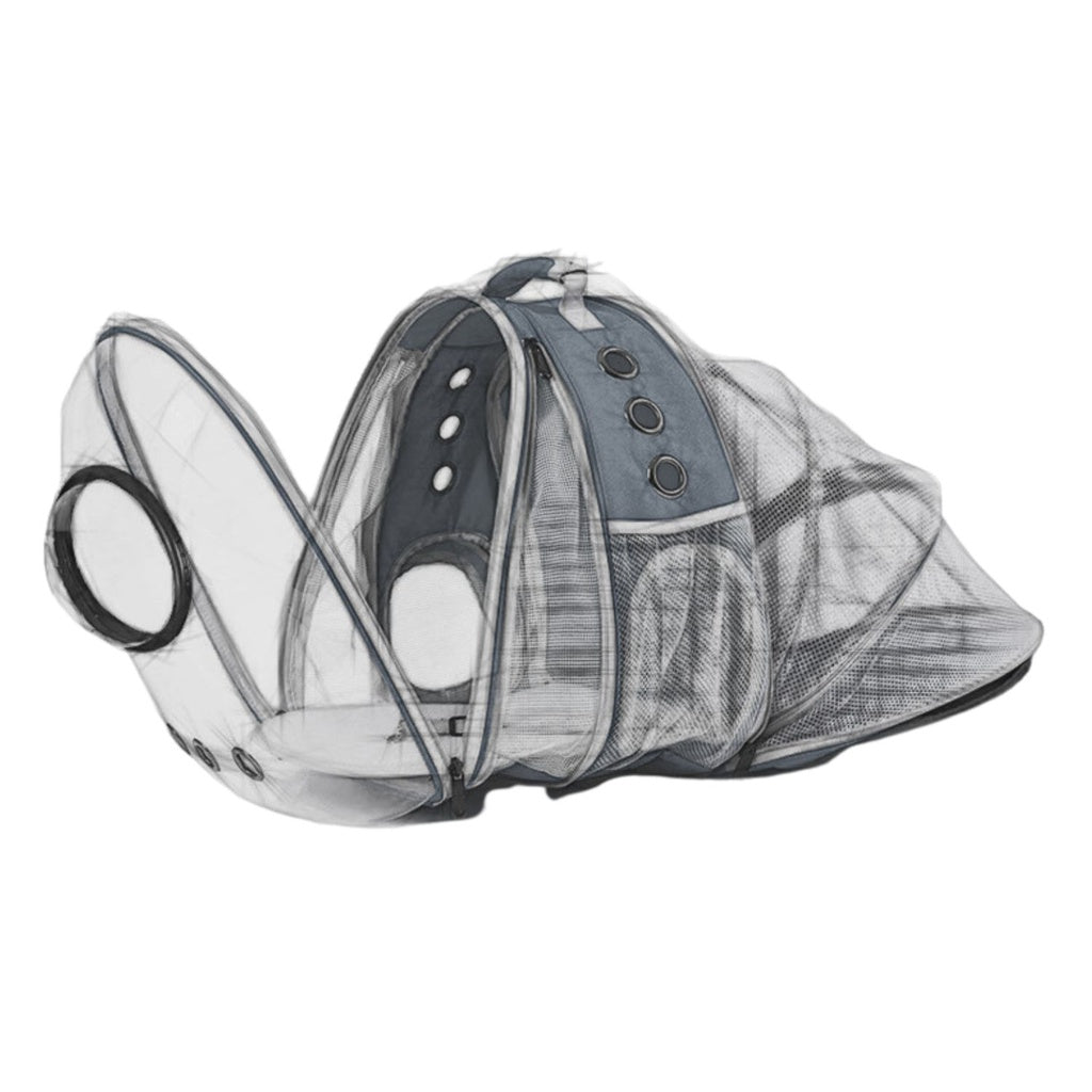 Expandable Pet Backpack Space Capsule Backpack - Grey