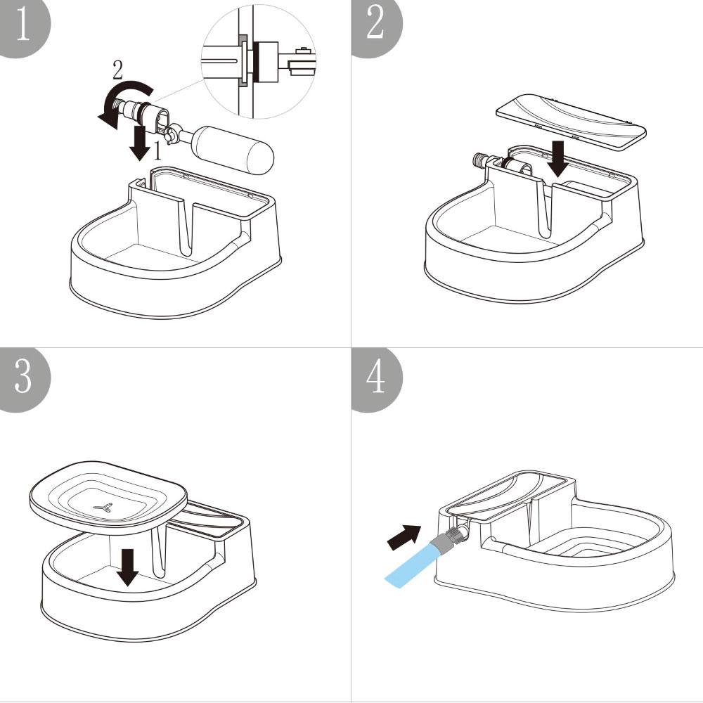 Auto Filling Dog Cat Pet Drinking Water Fountain - Outdoor Automatic Pet Drinking Bowl