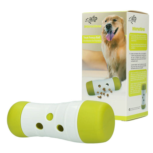 Dog Treat Frenzy Roll - Interactive Dispenser Feeder Toy All For Paws Pet Toy