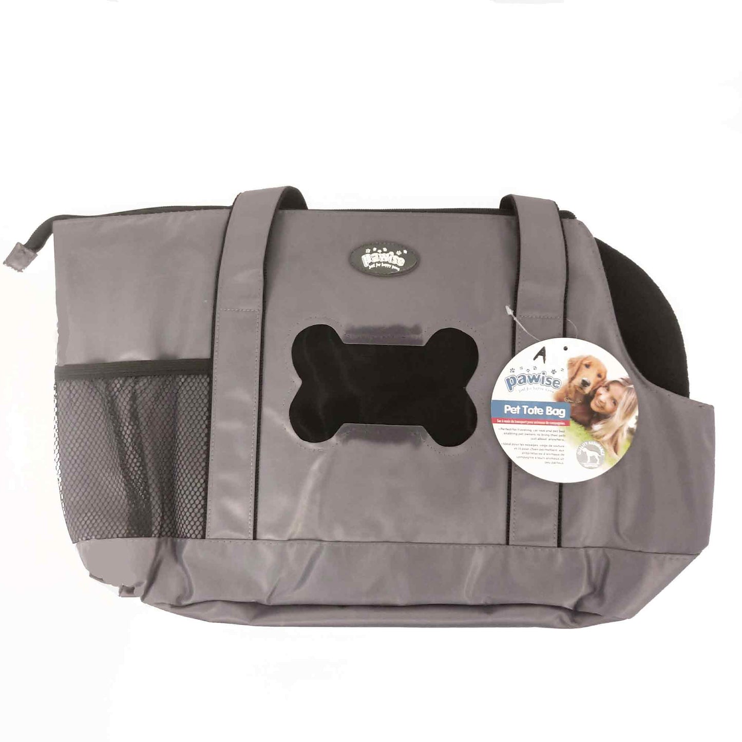 Pet Tote Bag Dog Cat Puppy Purse Carrier Foldable Travel Grey Shoulder Handbag