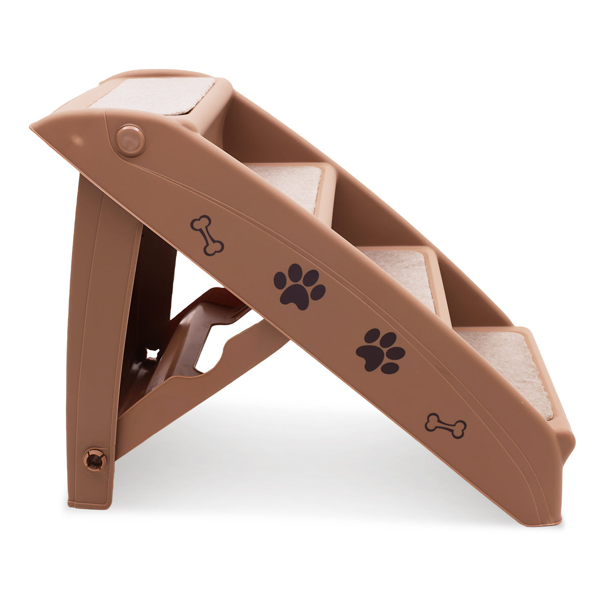 Furtastic 50cm Foldable Step Ladder Pet Stairs - Brown