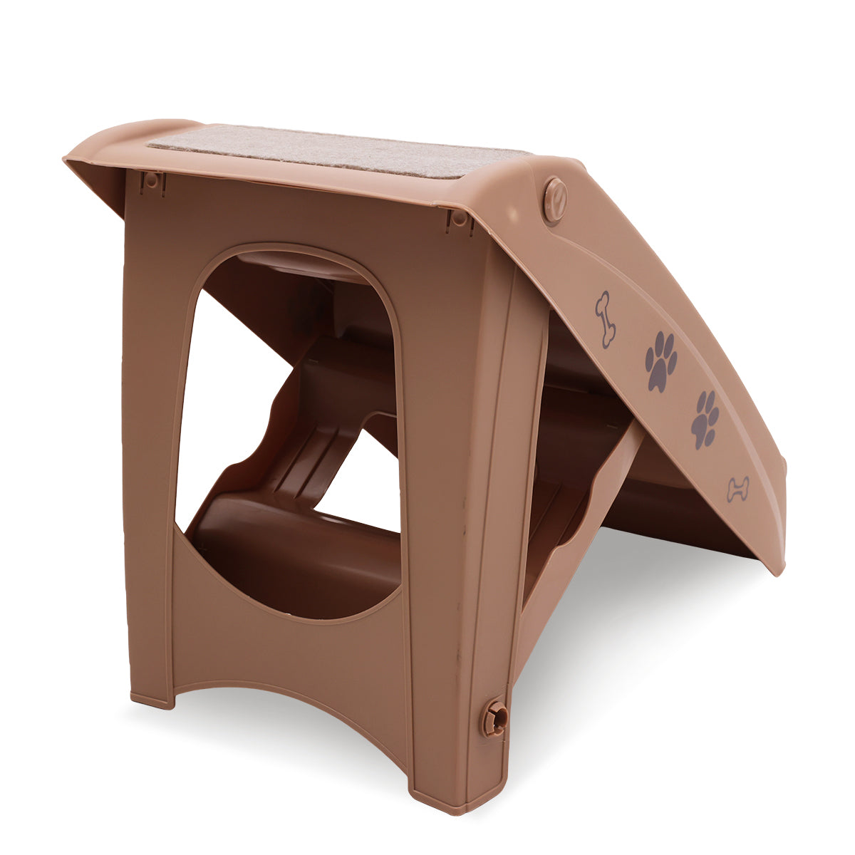 Furtastic 50cm Foldable Step Ladder Pet Stairs - Brown