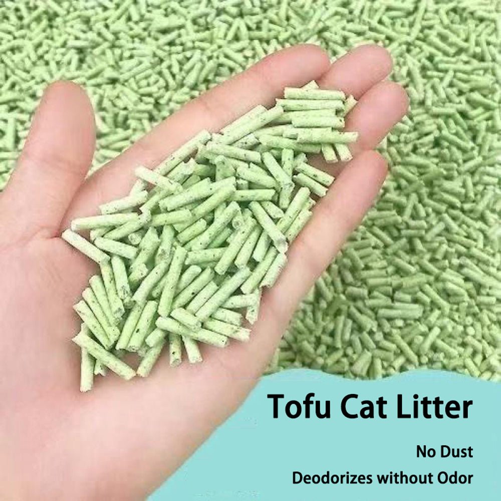 Dust-Free Tofu Cat Litter Quick Clumping & Odor Control Plant-Based Deodorizer Ideal for Multi-Cat Homes 7L