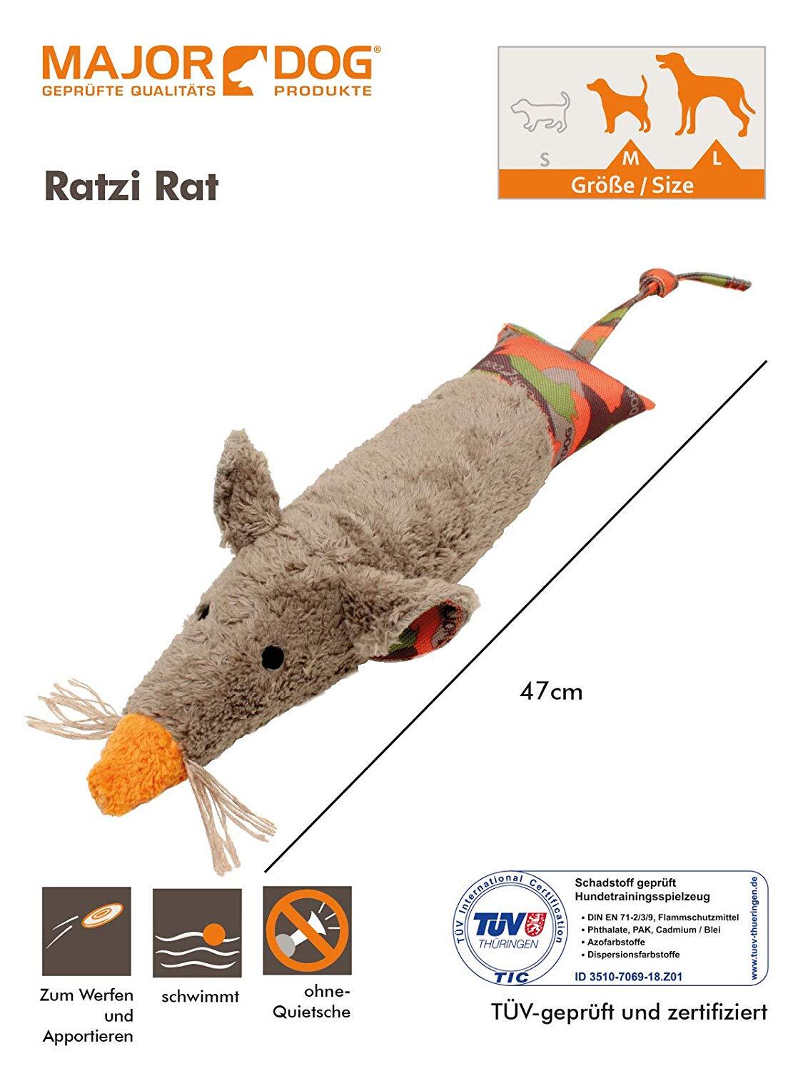 Major Dog Toy Ratzi Rat