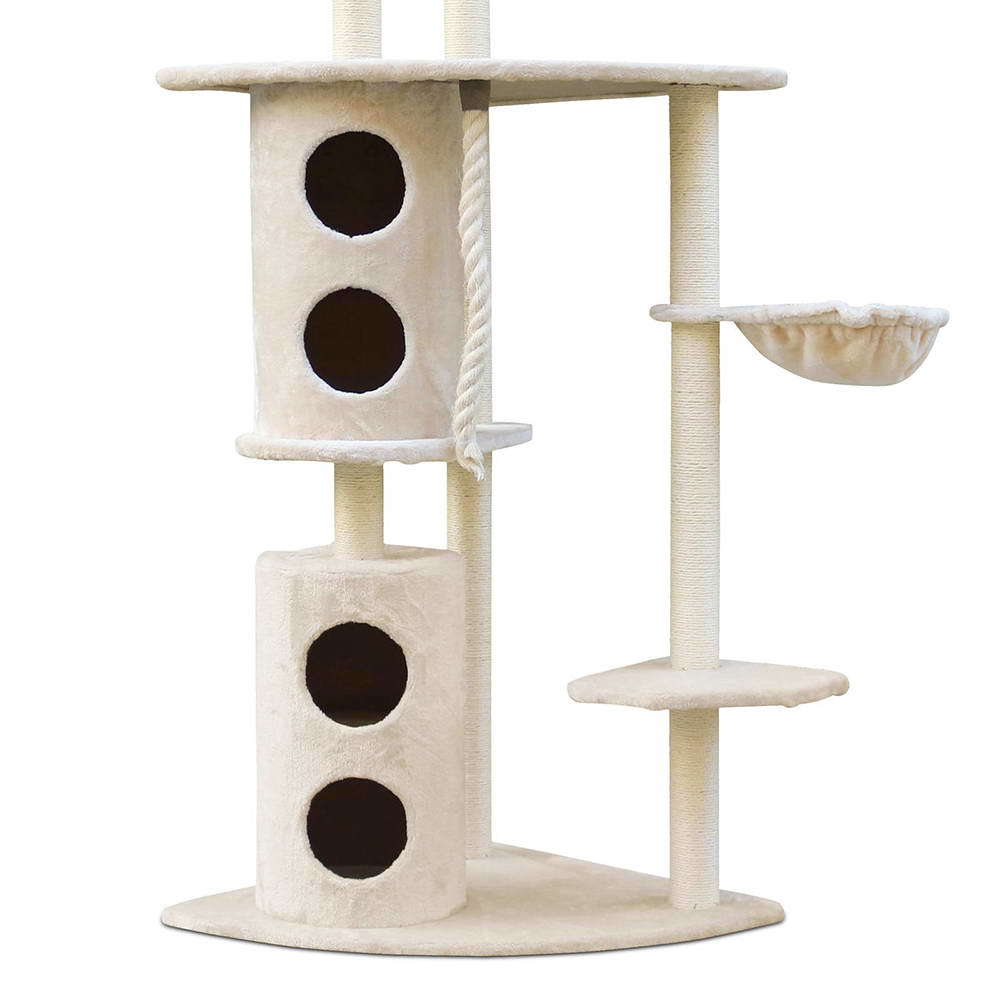 YES4PETS 170cm XL Multi Level Cat Scratching Post Tree Post House Tower-Beige