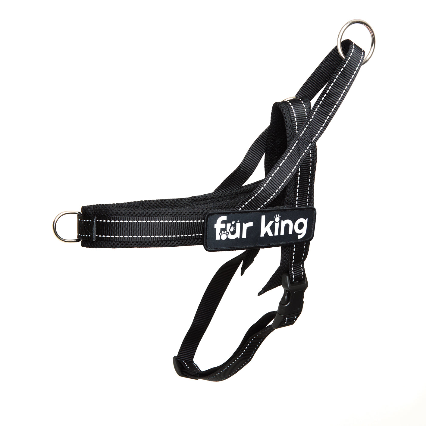 Fur King Signature Quick Fit Dog Harness Small Black