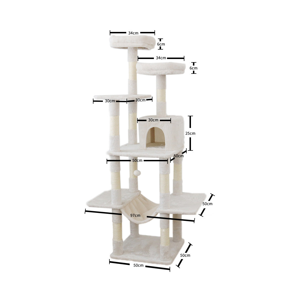 CATIO Tranquility Condo Scratching Post Cat Tree Cat Bed 50x50x174cm