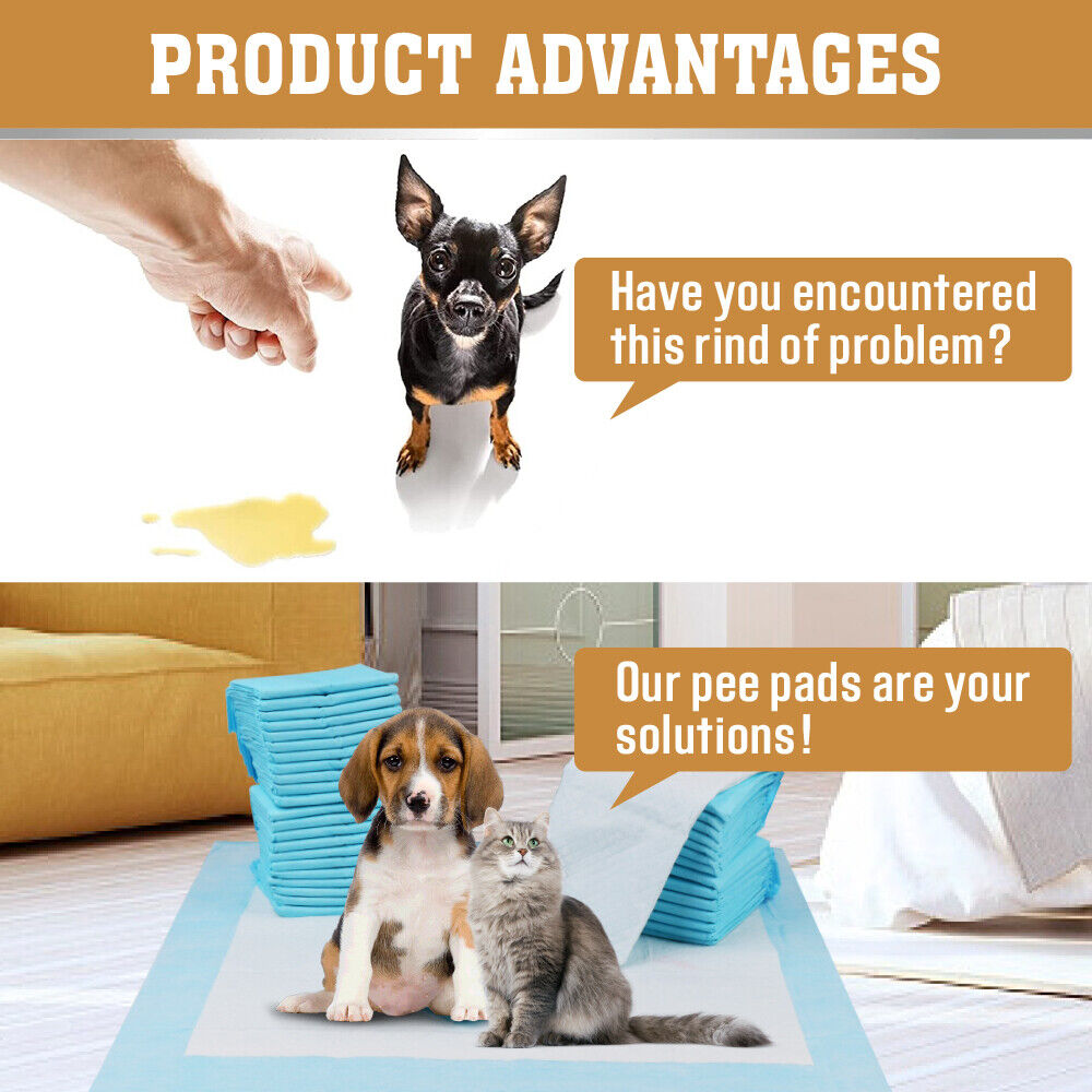 VaKa Pet Training Pad 400 Puppy Pads Toilet Pee Indoor Absorbent 60x60cm Dog