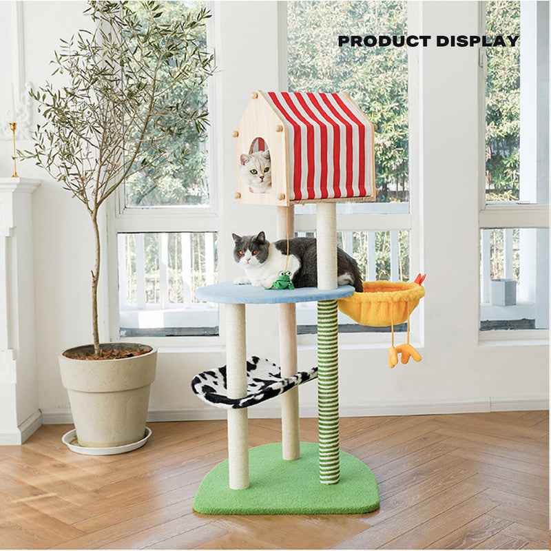 Farm cat climbing frame cat litter cat scratching post cat tree cat bed