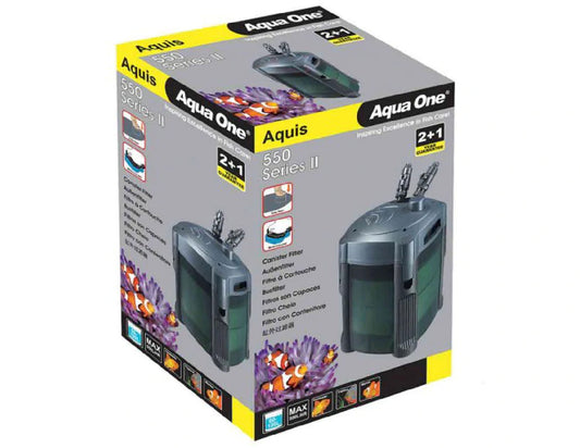 Aquarium Filtration System Aqua One Aquis 550 Series II Canister Filter 550L/H